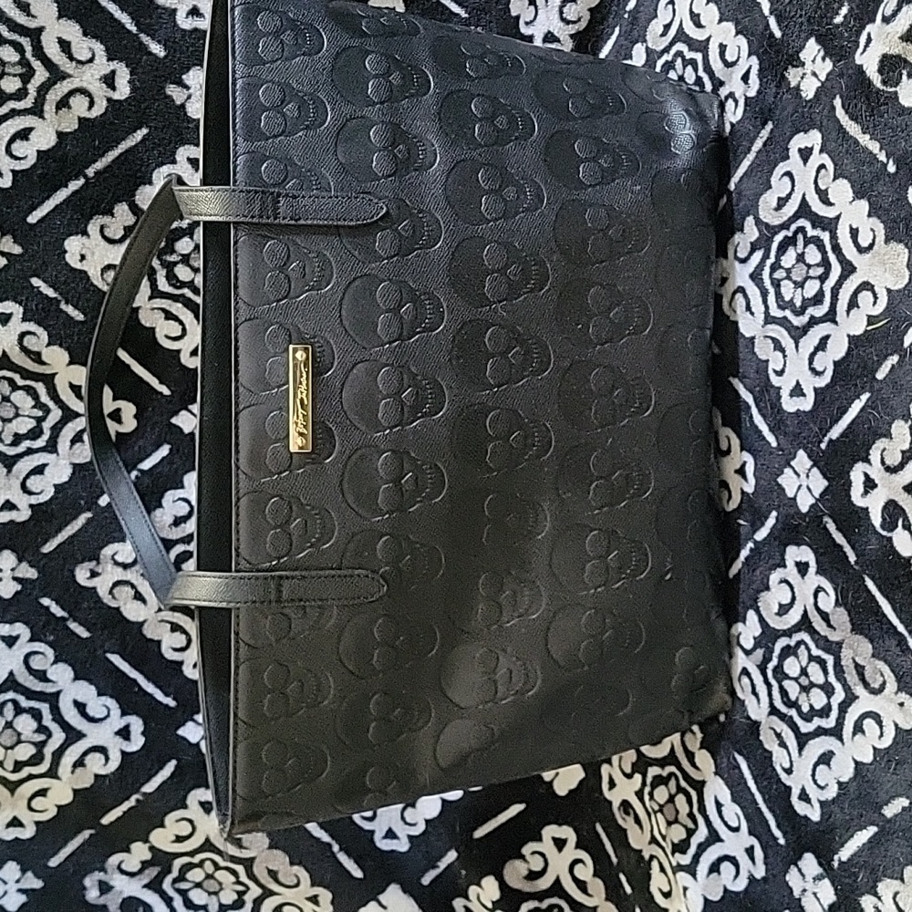 Betsey Johnson Skull Tote Handbag